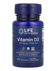 Vitamina D3 175 mcg (7000 UI), 60 cápsulas