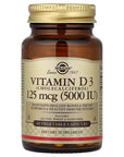 Vitamina D3 125 mcg (5,000 IU), 60 cápsulas