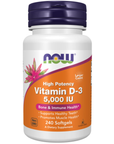 Vitamin D-3 5000 IU, 240 Cápsulas