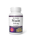 B3 Niacin 500 mg Sin Descarga (90 caps), Natural Factors