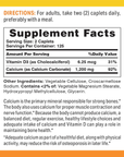 Calcium 600 Mg + Vitamin D3, 250 Cápsulas