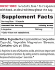 L-Arginine, 500 Mg, 100 Cápsulas