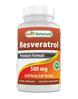 Resveratrol 500 mg, 60 cápsulas