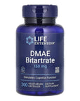 Bitartrato de DMAE Dimetilaminoetanol 150 mg, 200 cápsulas