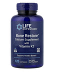 Restauración ósea con Vitamina K2 y Calcio, 120 cápsulas