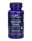 Folato optimizado de alta potencia L-metilfolato 8500 mcg DFE, 30 tabletas