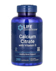 Citrato de calcio con vitamina D, 200 cápsulas