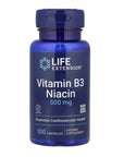 Vitamina B3 Niacina 500 mg, 100 cápsulas