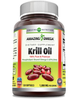 Aceite de krill Omega 1000 mg, 120 cápsulas blandas