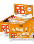 PBfit Salted Caramel Peanut Butter Protein Bars, 22g Protein