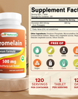 Bromelina 500 mg, 120 tabletas