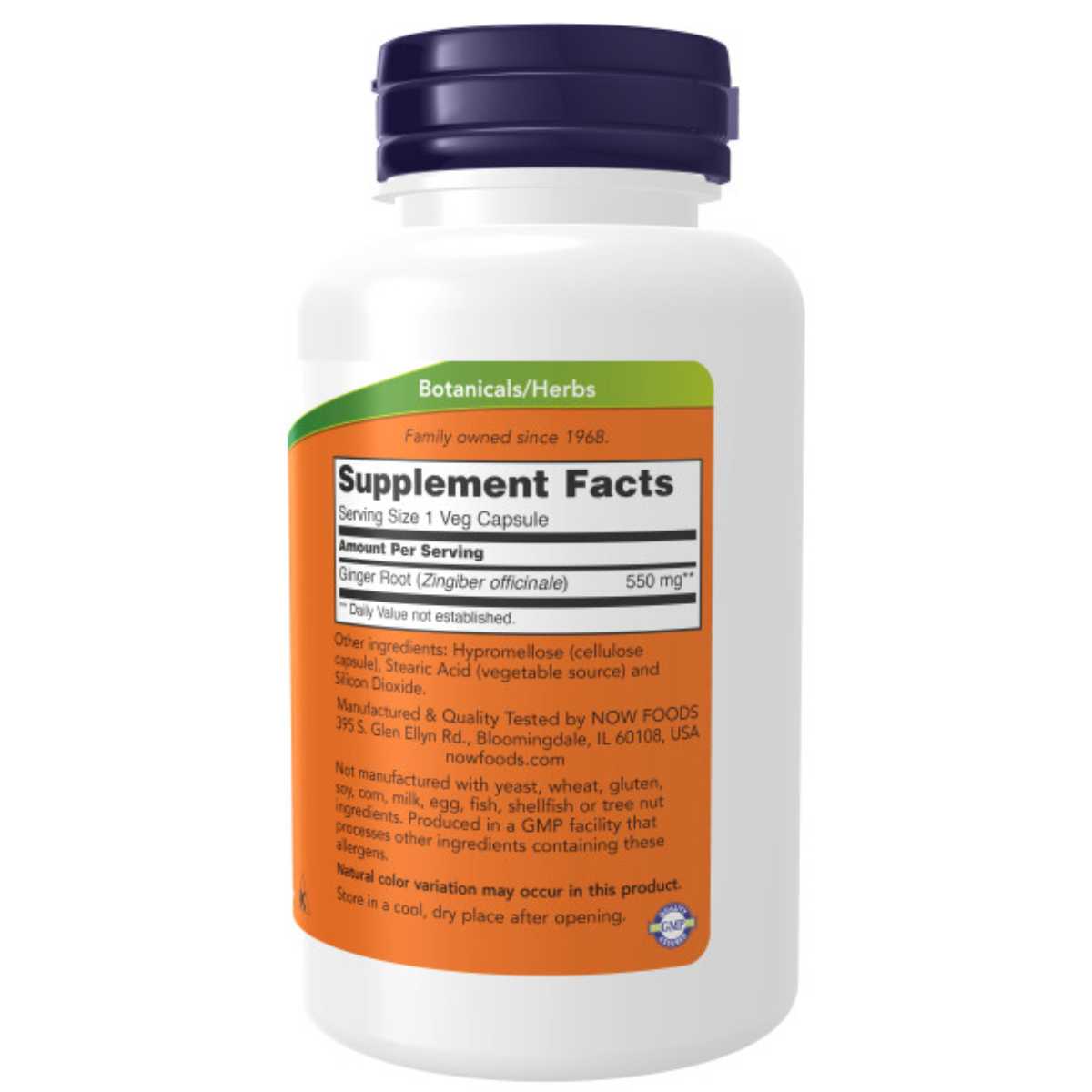 Ginger Root, 550 Mg, 100 Cápsulas