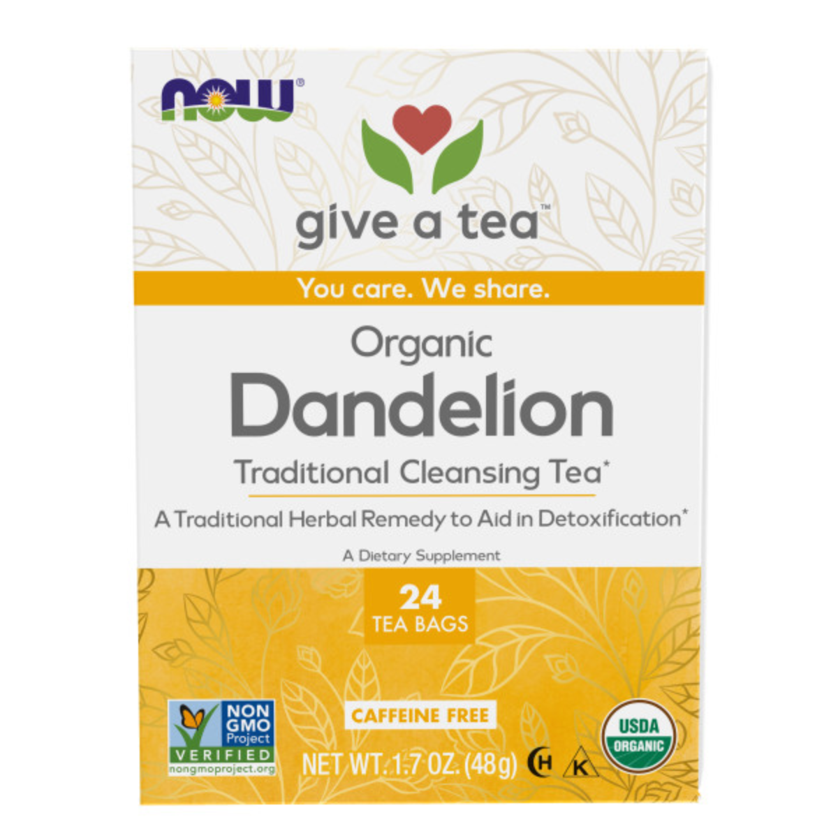 Dandelion Tea, Organic, 24 Bolsas