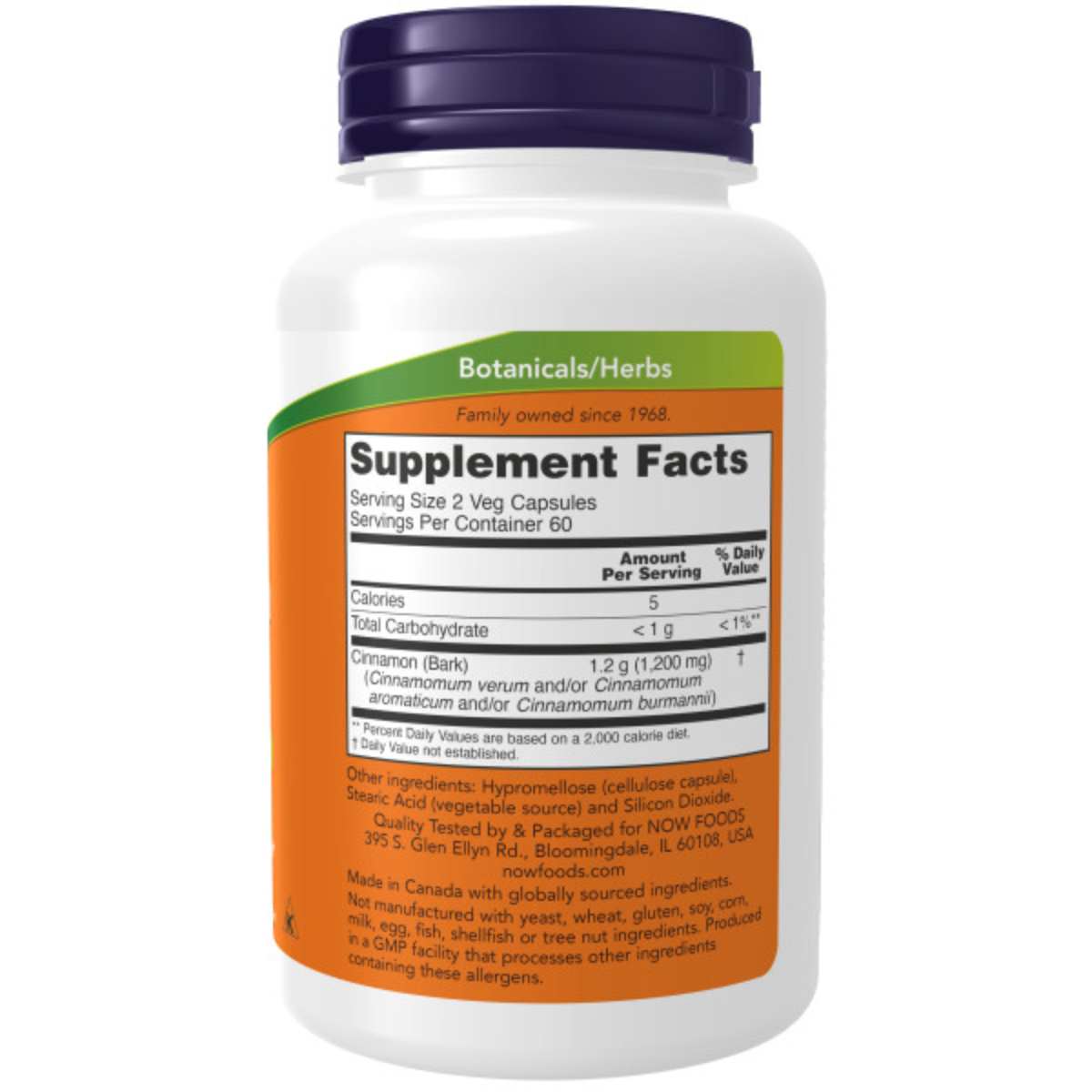 Cinnamon Bark, 600 Mg, 120 Cápsulas