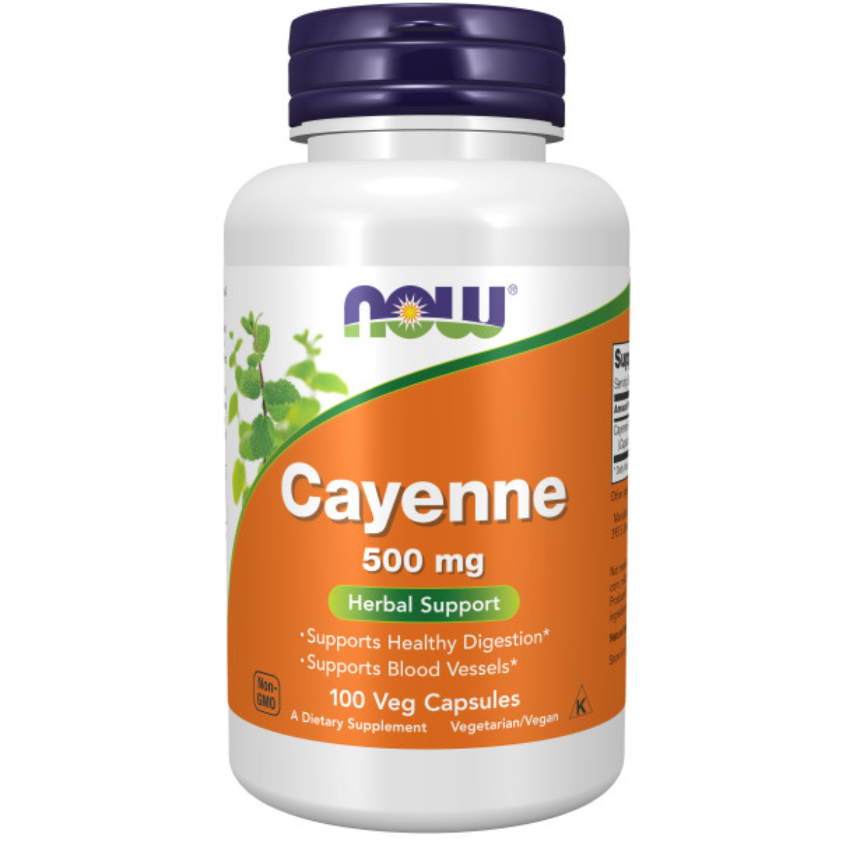 Cayenne, 500 Mg, 100 Cápsulas