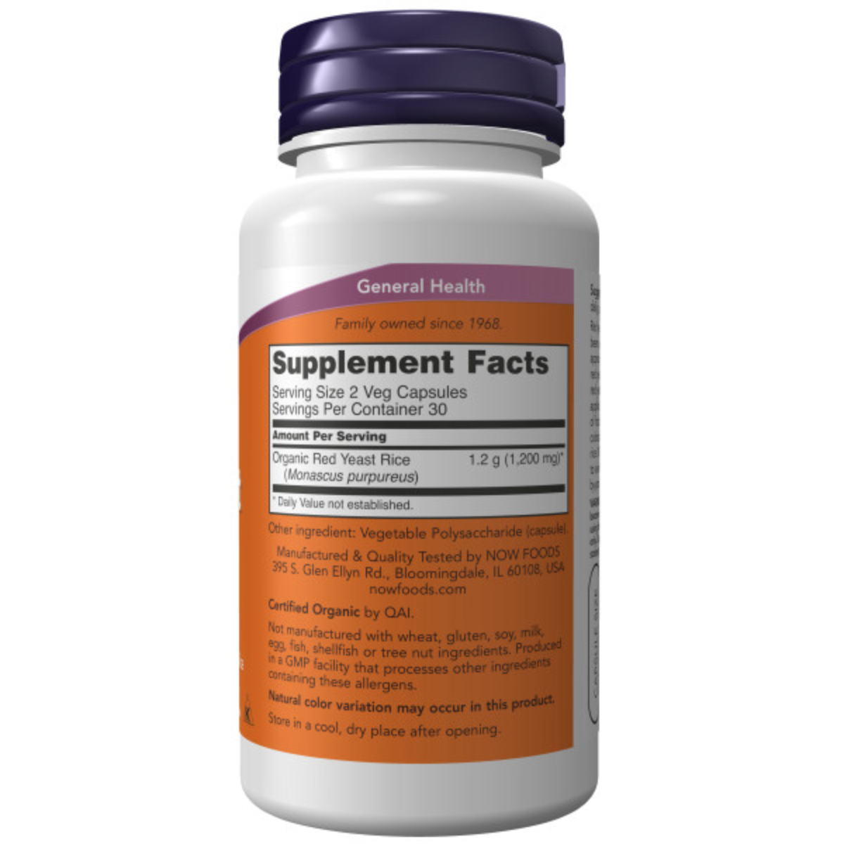 Red Yeast Rice, 600 Mg, 60 Cápsulas