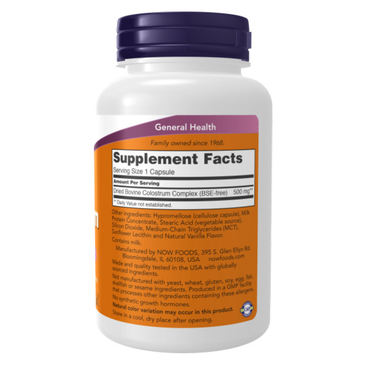 Colostrum, 500 Mg, 120 Cápsulas