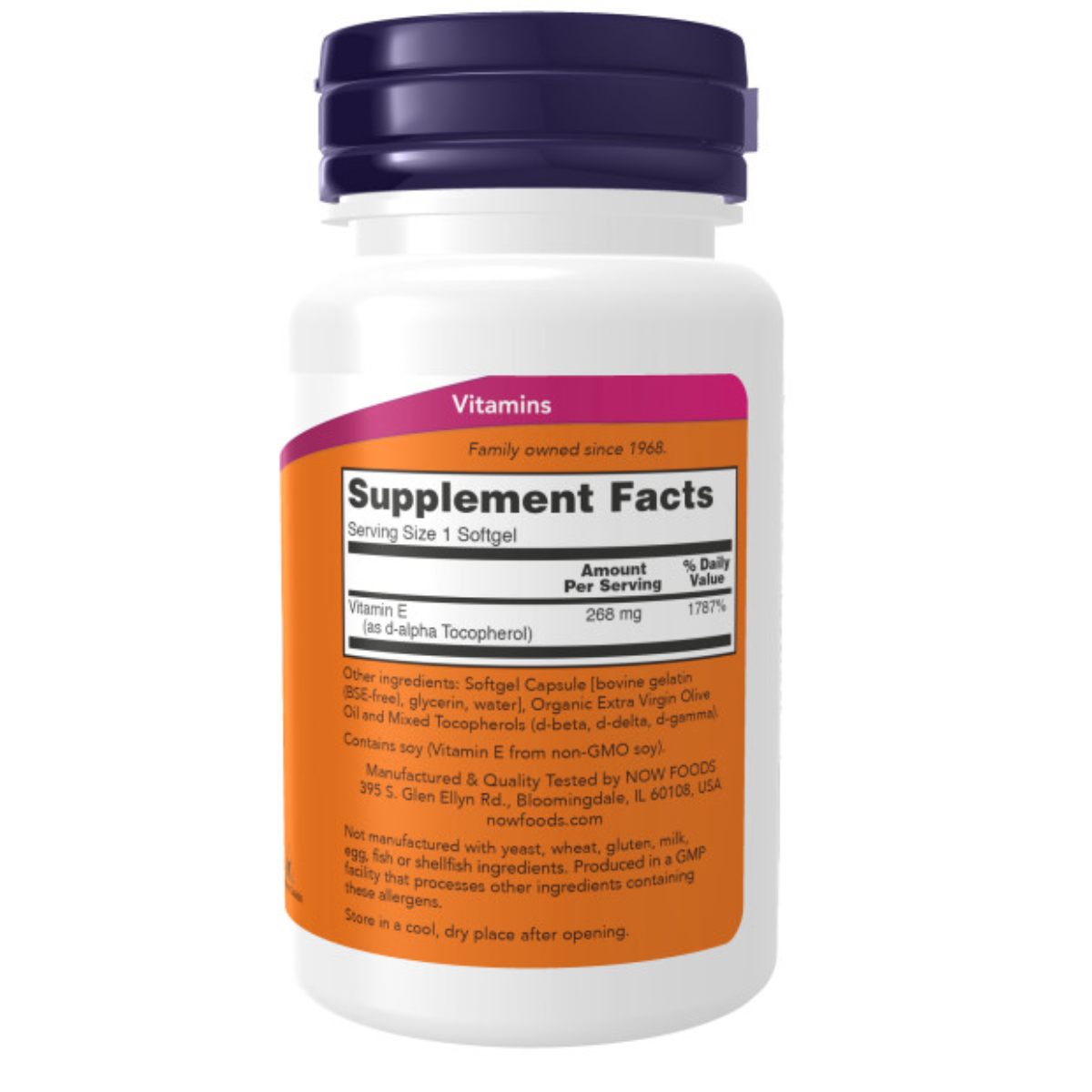 Vitamina E-400, 50 Cápsulas