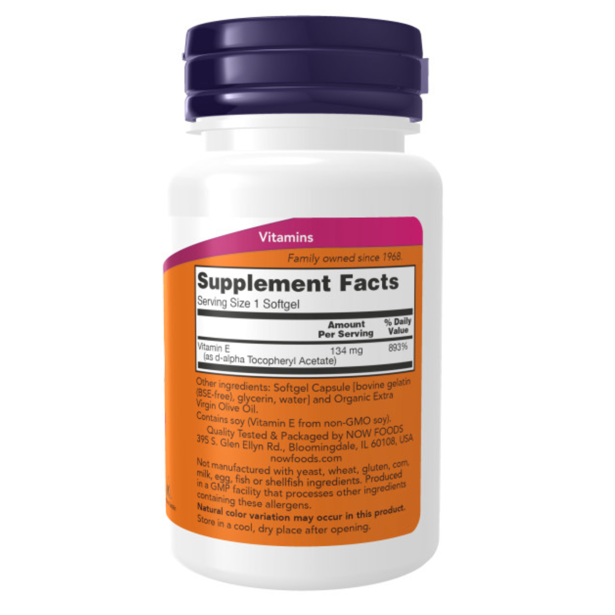 Vitamina E-200, 100 Cápsulas
