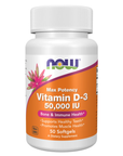 Vitamina D3, 50 000 IU 50 Cápsulas
