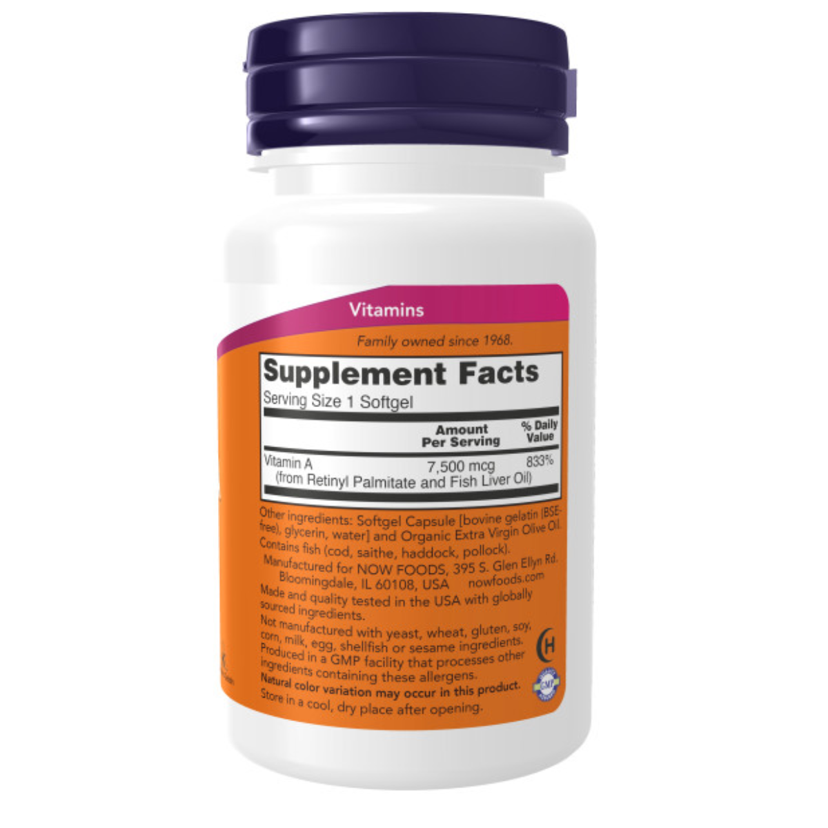 Vitamin A-25000, 100 Cápsulas