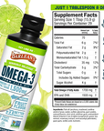 Omega-3 High Potency Fish Oil, Key Lime, 16 Oz