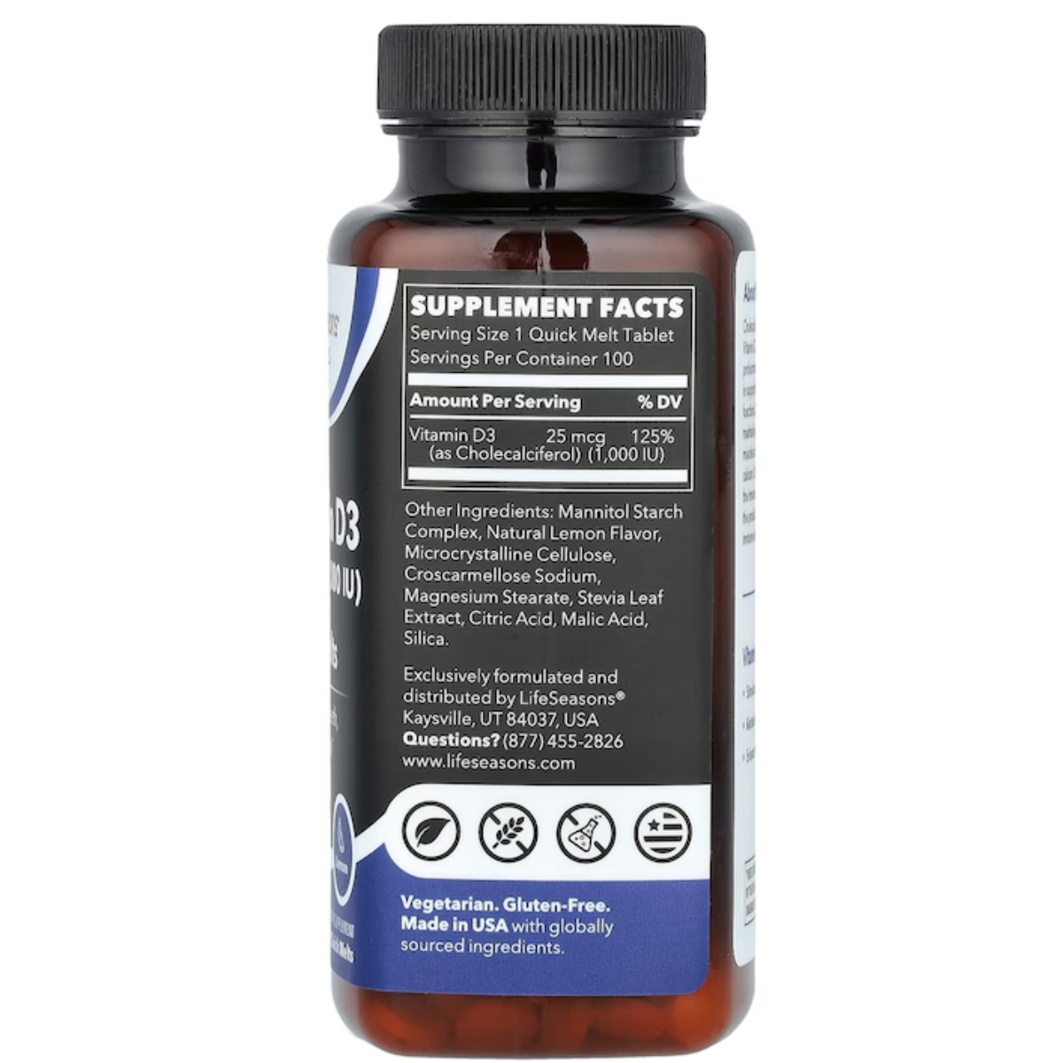 Vitamina D3 100 Cápsulas