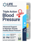 Presion Arterial AM, PM Triple Accion (60 veg tabs), Life Extension