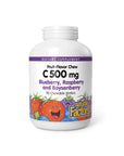 Vitamina C 500 mg Sabor a Mora Azul, Frambuesas & Arandanos (90 tabs), Natural Factors