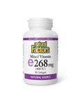 Vitamina E 268 mg (400 IU) (d-alpha tocopherol) w/ 10 mg Mezcla de Tocoperoles (90 softgels), Natural Factors