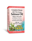 Omega Completo 100% Aceite de Salmon Salvaje de Alaska 1,300 mg Enteripure® (90 softgels), Natural Factors