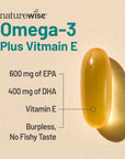 Omega-3 + vitamina E, 60 cápsulas