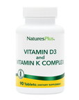 Vitaminas D3 y K2, 90 Tabletas