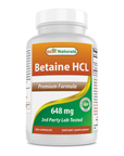 Betaína HCl 648mg, 250 cápsulas