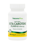 Betacaroteno natural 25,000 IU, 90 cápsulas blandas