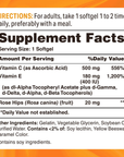 Vitamins C & E with Rose Hips, 100 Cápsulas