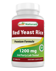 Levadura roja de arroz 1200 mg, 60 tabletas